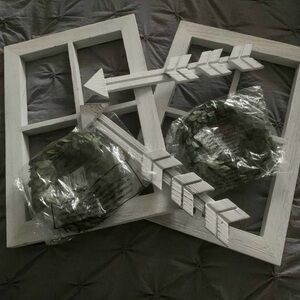 White Window Frame Decor with Greenery